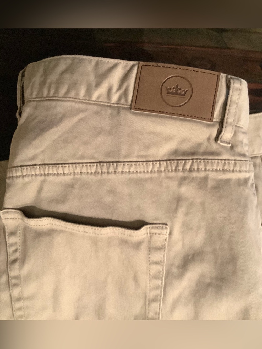 Peter Millar Khaki Chino Pants - Tan 5-Pocket Straight Stretch - Sz 40x30 - Picture 4 of 11